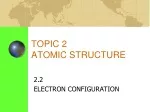 TOPIC 2 ATOMIC STRUCTURE - slide 1