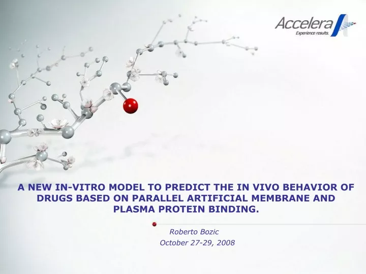 a new in vitro model to predict the in vivo