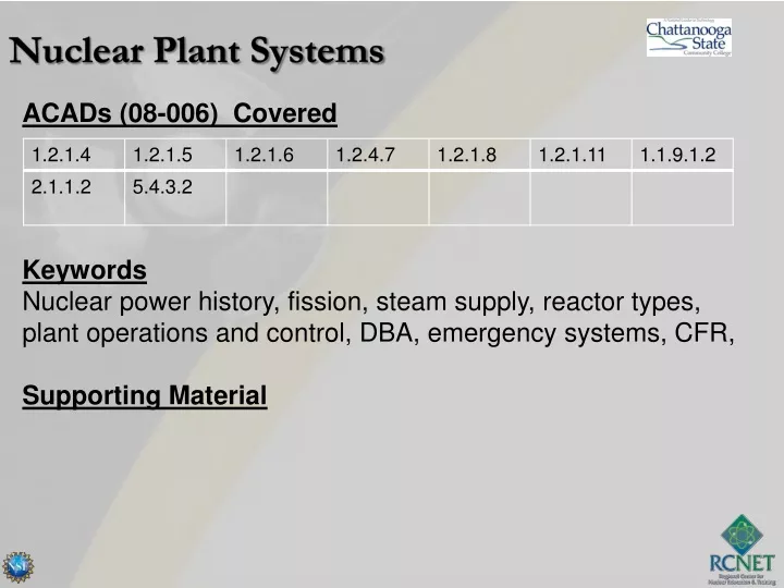 nuclear plant systems