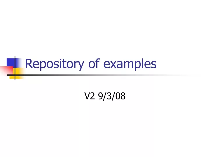 repository of examples