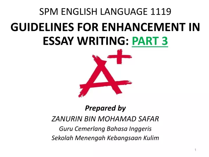 spm english language 1119 guidelines