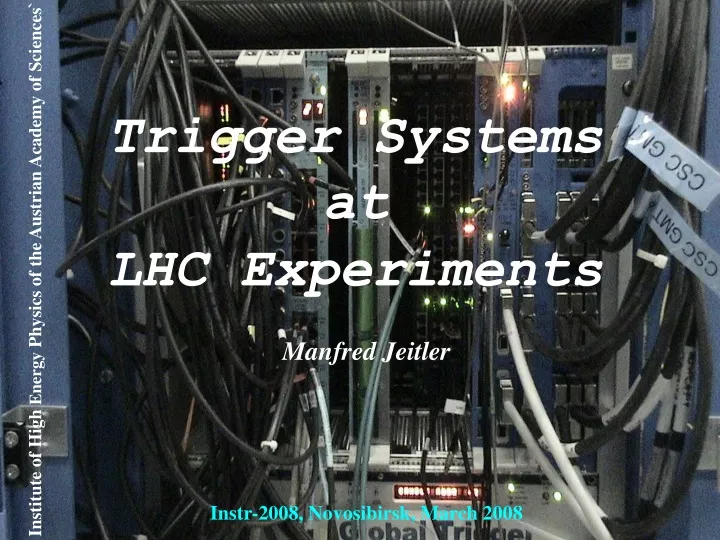 trigger systems at lhc experiments