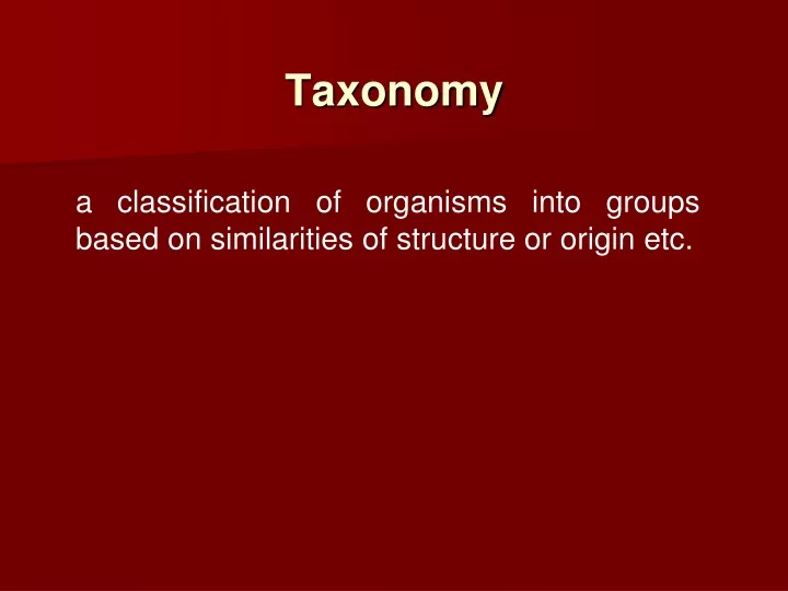 taxonomy