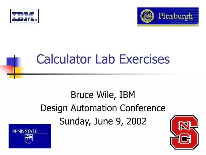 calculator lab exercises