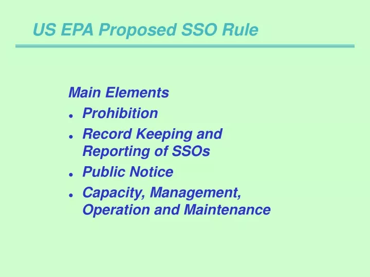 us epa proposed sso rule