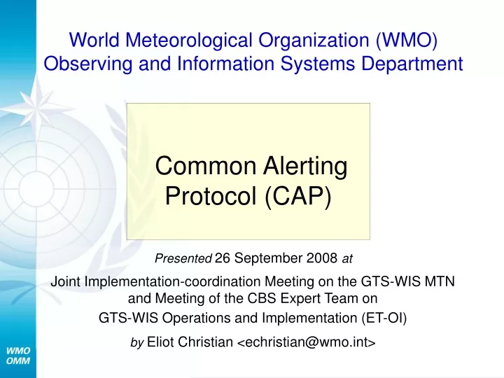 common alerting protocol cap