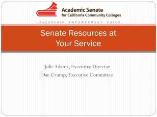 Senate Resources at  Your Service