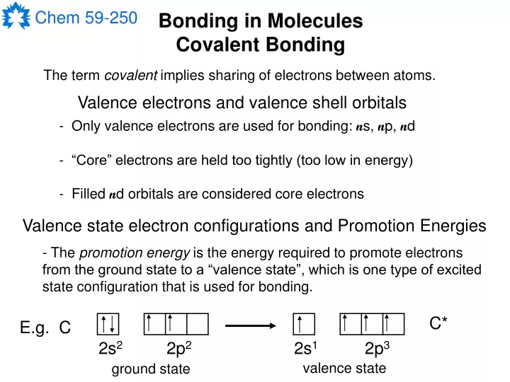 bonding in molecules covalent bonding