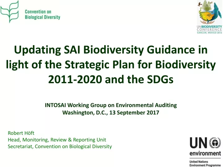 updating sai biodiversity guidance in light