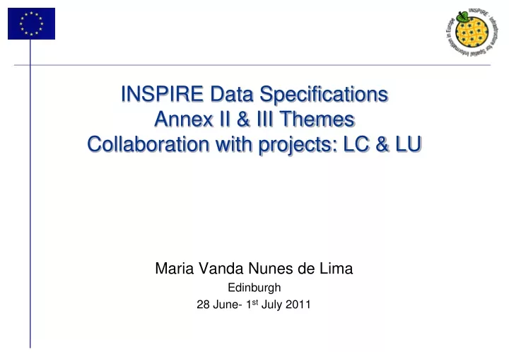inspire data specifications annex ii iii themes collaboration with projects lc lu