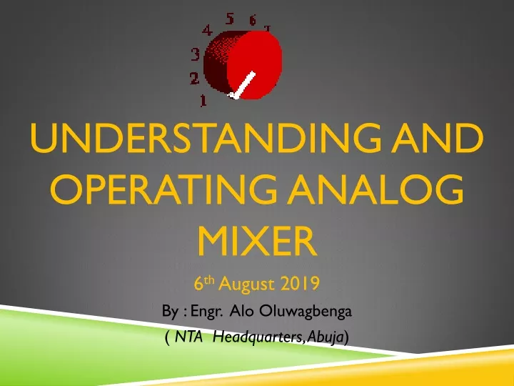 understanding and operating analog mixer