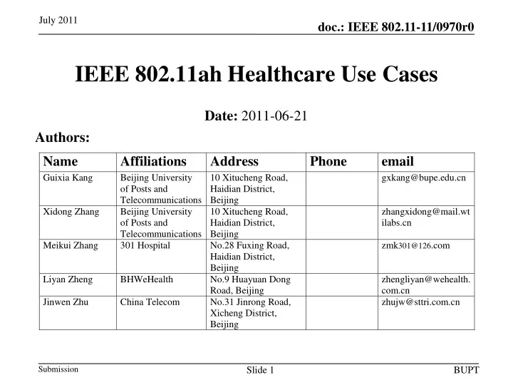 ieee 802 11ah healthcare use cases