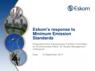Eskom’s response to Minimum Emission Standards