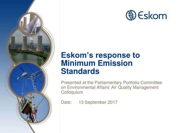 eskom s response to minimum emission standards