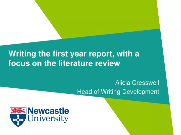 writing the first year report with a focus on the literature review