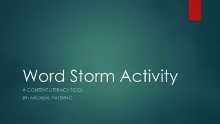 Word Storm Activity