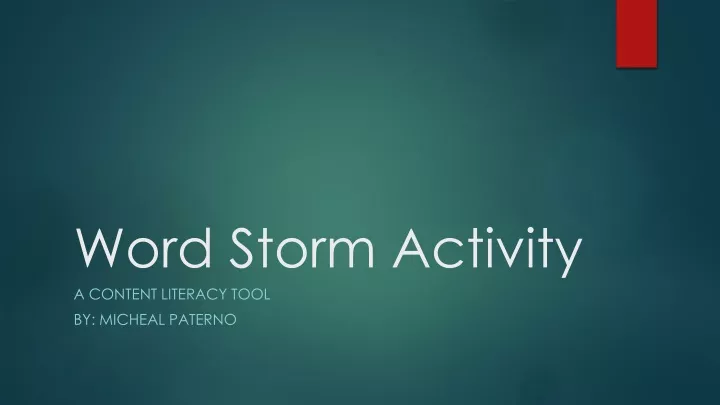 word storm activity