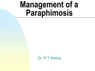 Management of a    Paraphimosis