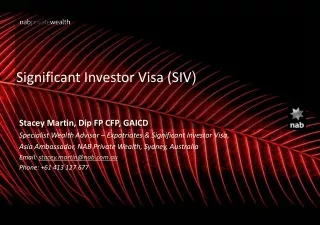 Significant Investor Visa (SIV )