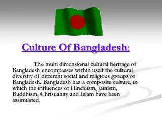 Culture Of Bangladesh :