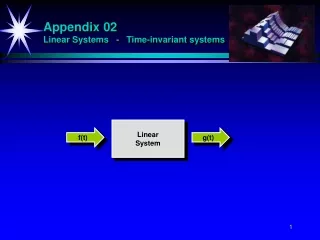 Appendix 02 Linear Systems   -   Time-invariant systems
