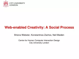 Web-enabled Creativity: A Social Process