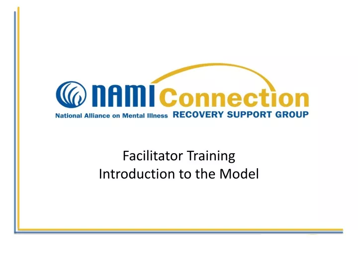 facilitator training introduction to the model