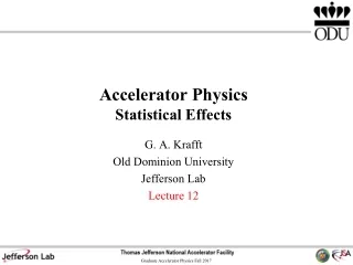 Accelerator Physics Statistical Effects