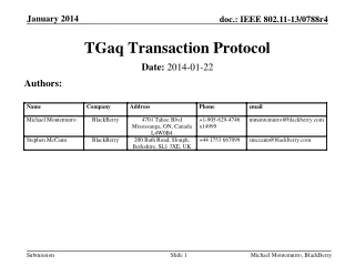 TGaq Transaction Protocol
