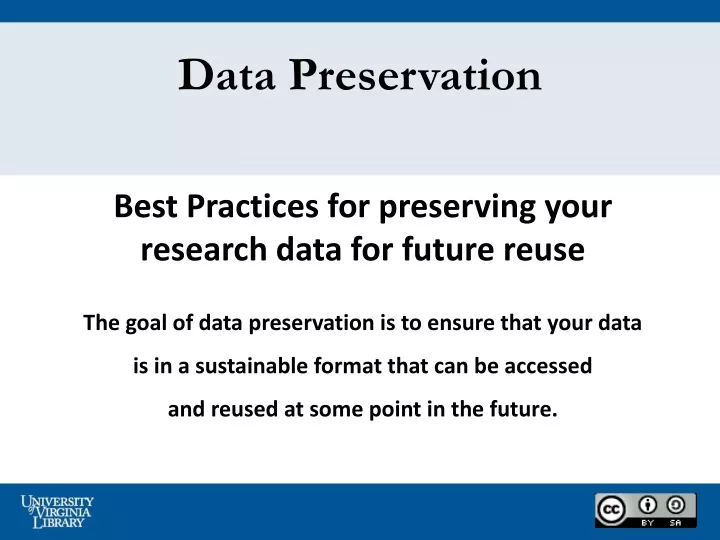 data preservation