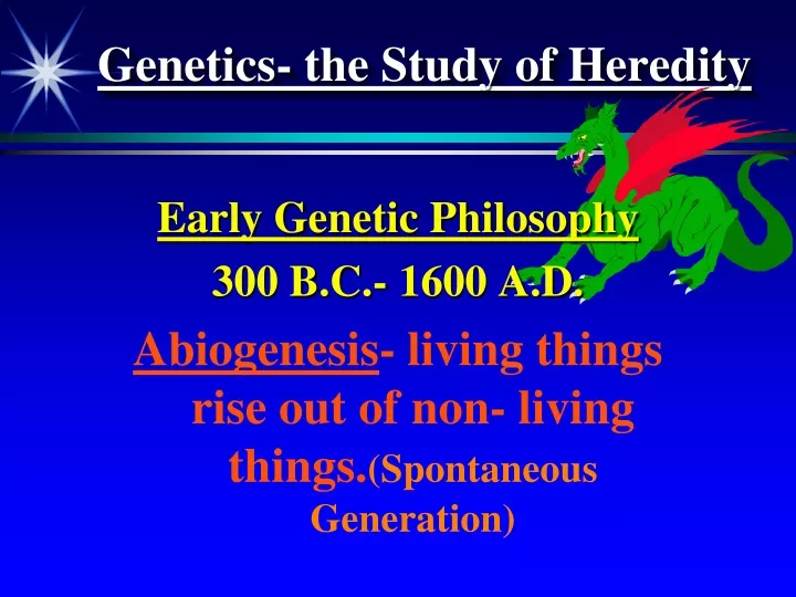 genetics the study of heredity