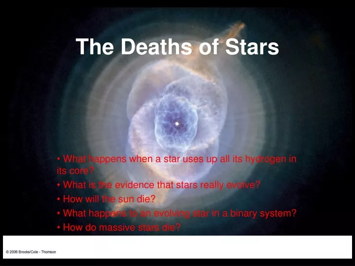 the deaths of stars