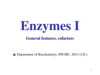 Enzymes  I