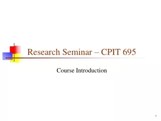 Research Seminar – CPIT 695