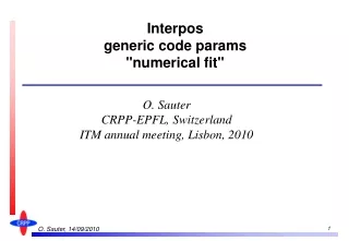 Interpos generic code params &quot;numerical fit&quot;