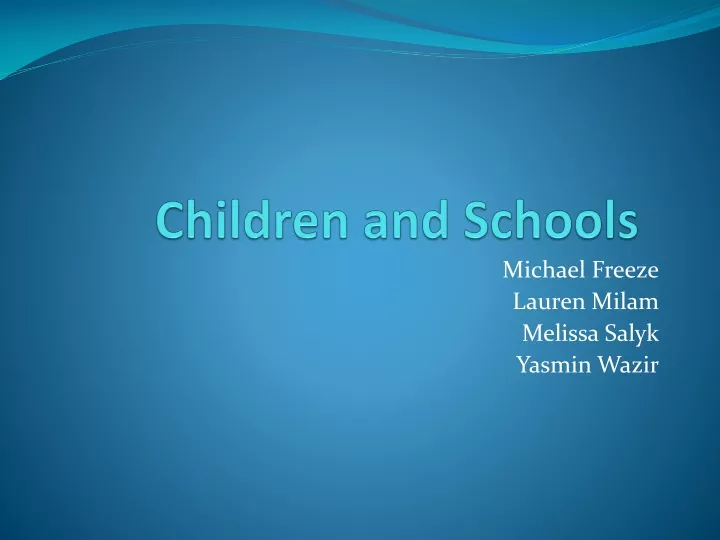 children and schools