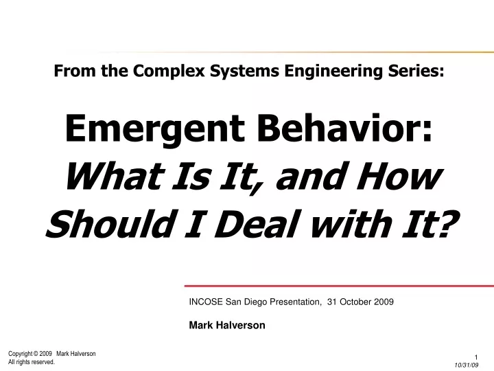 from the complex systems engineering series