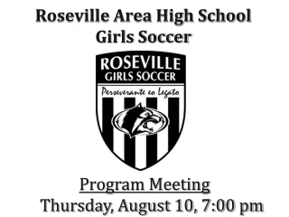 Roseville Area High School Girls Soccer