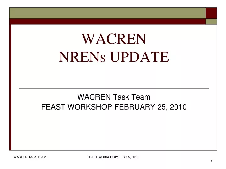 wacren nrens update