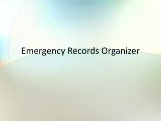 Emergency Records Organizer