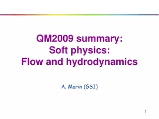 QM2009 summary:  Soft physics:  Flow and hydrodynamics