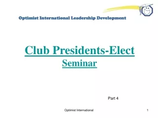 Optimist International Leadership Development
