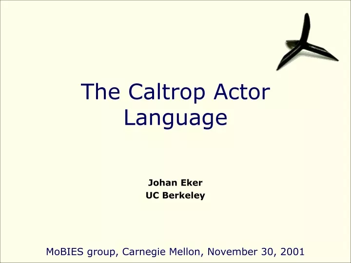 the caltrop actor language
