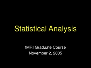 Statistical Analysis