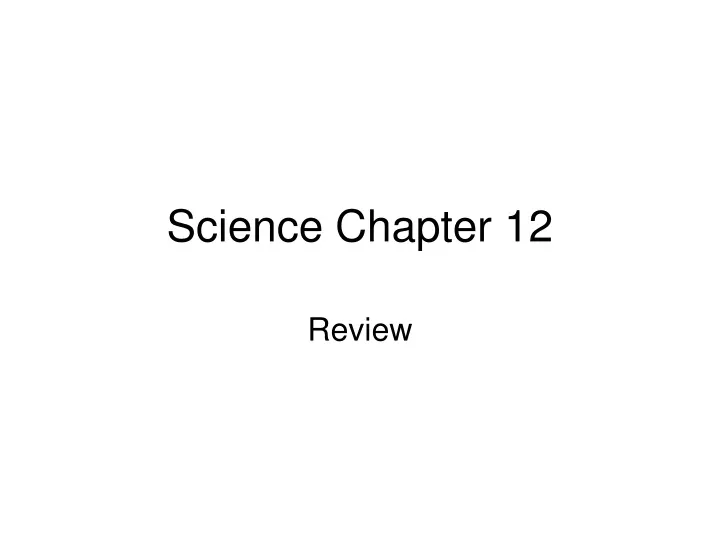 science chapter 12