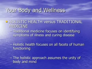 Your Body and Wellness