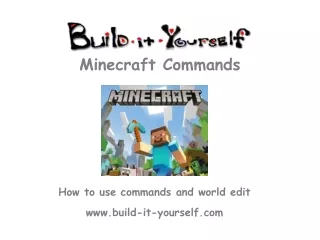 How to use commands and world edit build-it-yourself