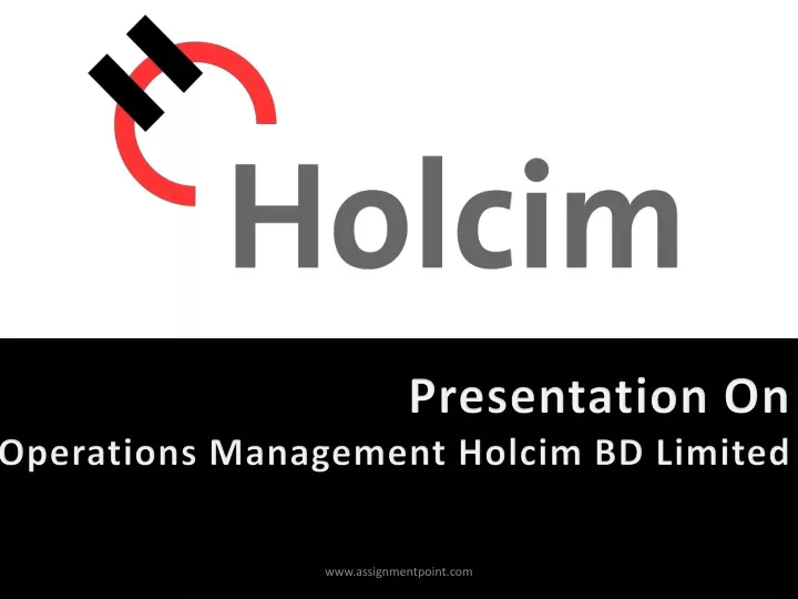 presentation on operations management holcim