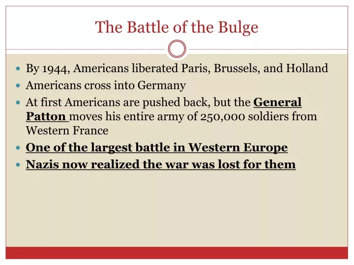 the battle of the bulge