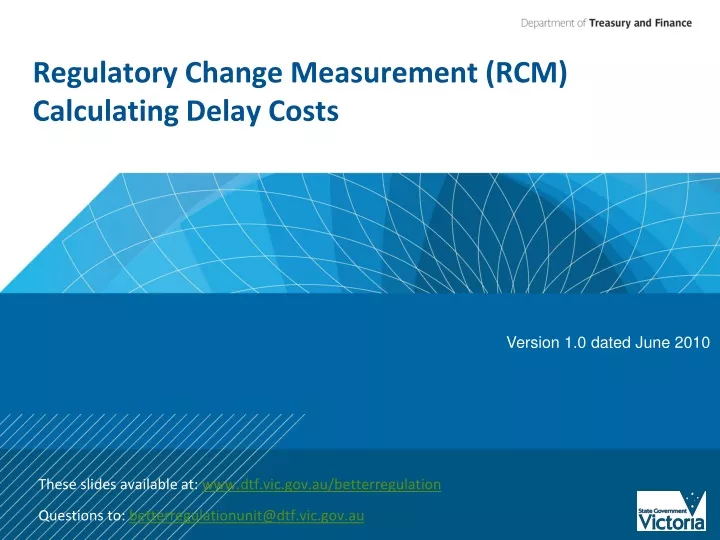 regulatory change measurement rcm calculating delay costs